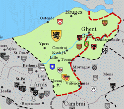 Карта Фландрии